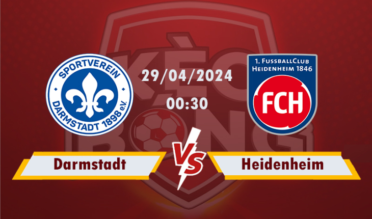 Nhận định, soi kèo Darmstadt vs Heidenheim, 00h30 ngày 29/4/2024