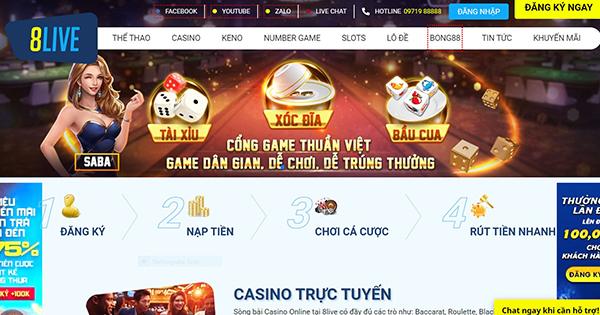 8live - Sân cá cược thể thao đứng đầu châu Á